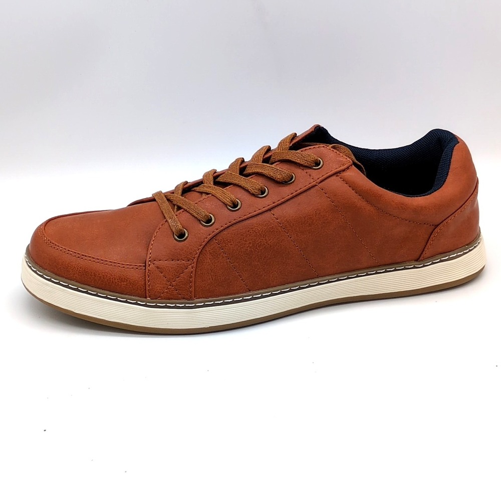 Jonsen Milan Shoes Mens Amy877 Brown 9.5 Leather Sneaker Walking Comfort NEW